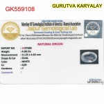 Ratti-5.18 (4.68ct) Real White Zircon 